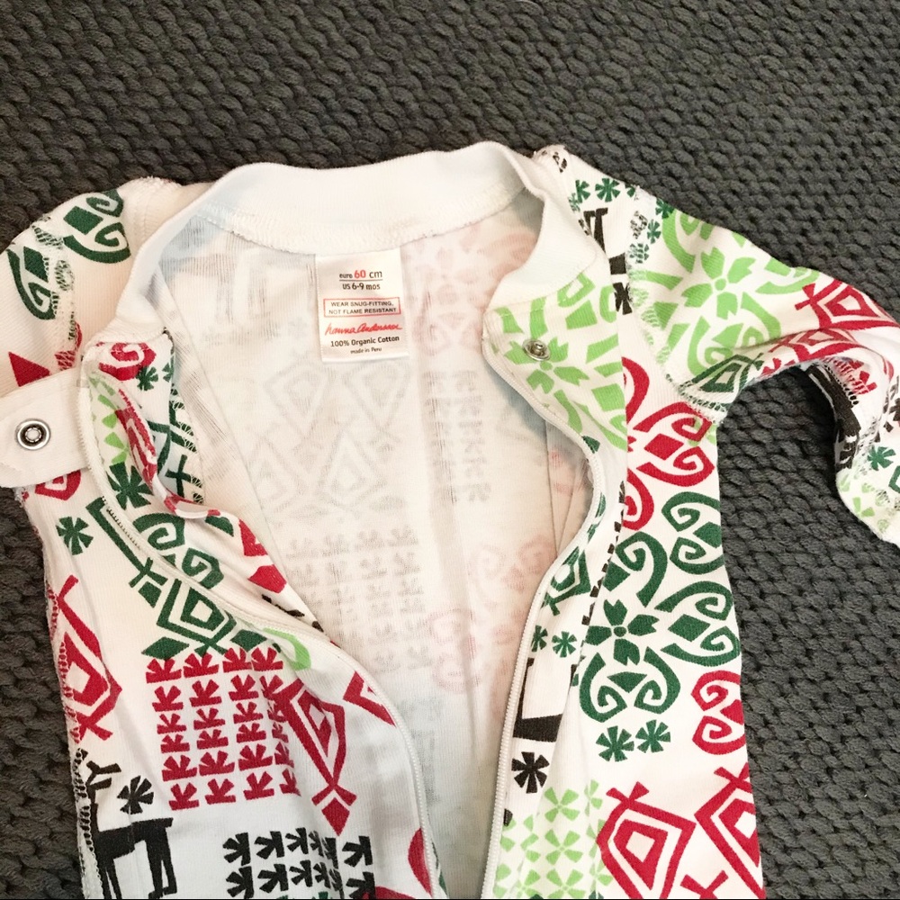 Hanna Andersson Geometric Deer Floral Pajamas - Picture 3 of 5